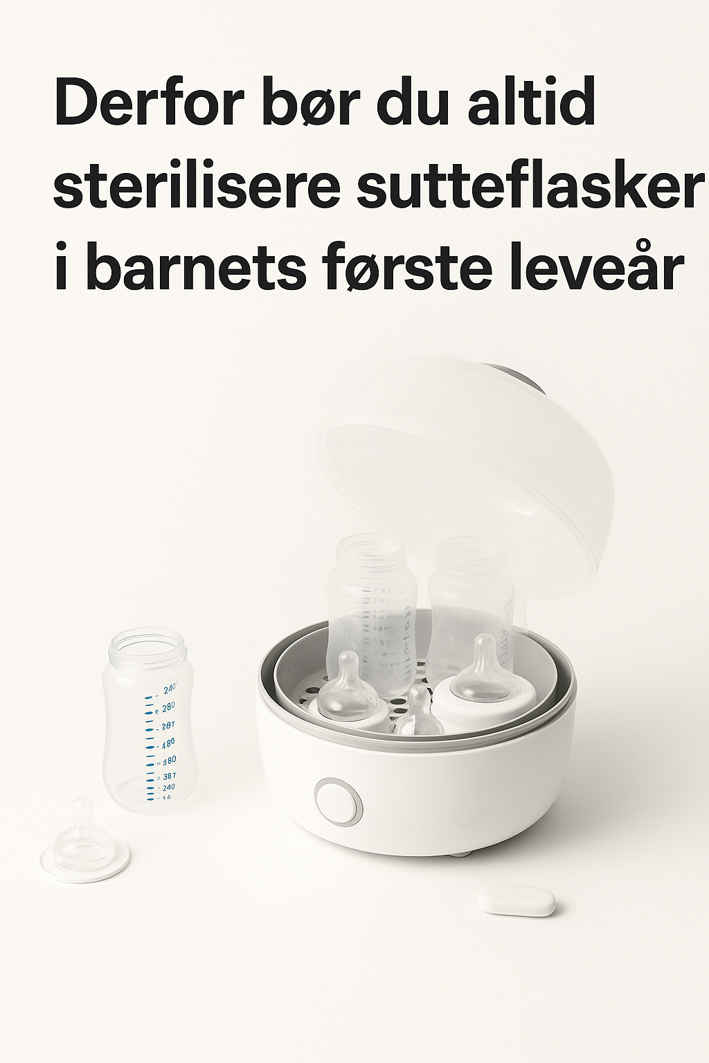 Derfor bør du altid sterilisere sutteflasker i barnets første leveår